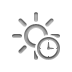 Clock, brightness Gray icon