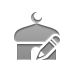 pencil, Mosque Gray icon