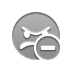 Angry, delete, smiley DarkGray icon