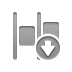 Down, Left, distribute, horizontal Icon