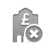 Bank, pound, Close DarkGray icon
