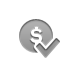 coin, checkmark, Dollar DarkGray icon