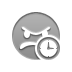 smiley, Angry, Clock DarkGray icon