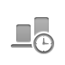 Clock, horizontal, Bottom, Align DarkGray icon