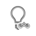 lightbulb, Binoculars Gray icon
