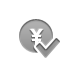 yen, checkmark, coin DarkGray icon