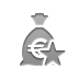 Euro, Money, Bag, star Gray icon