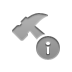 Info, technical, hammer Gray icon