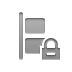 Left, vertical, Lock, Align Gray icon