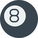 pool, entertainment, sports, objects, Eight Ball DarkSlateGray icon