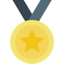 reward, Badge, medal, Emblem, insignia, award Black icon