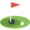 Ball, birdie, Golf, sports, leisure Black icon