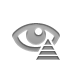 Eye, open, pyramid Gray icon