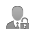 open, Administrator, Lock Gray icon