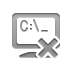 terminal, cross Gray icon