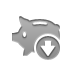 Down, piggybank DarkGray icon