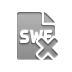 swf, Format, File, cross DarkGray icon