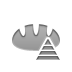 pyramid, Bread Gray icon