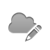 pencil, Cloud DarkGray icon