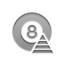 Ball, pyramid, Billard Gray icon