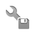 technical, Diskette, Wrench Gray icon