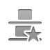 Bottom, vertical, star, distribute Gray icon
