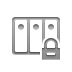 Lock, frame Gray icon