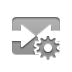 network, symmetric, Gear DarkGray icon