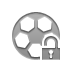 Lock, Ball, Football, open Gray icon