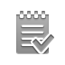 notepad, checkmark Gray icon