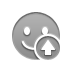 smiley, Up, smiley up DarkGray icon