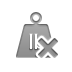 cross, pound, weight Gray icon