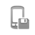 Diskette, Mobile Gray icon