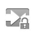 Lock, network, open, asymmetric Gray icon
