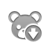 teddy, bear, Down Icon