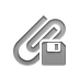 Diskette, Clip Gray icon