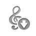 notation, Down, Composer Gray icon