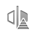 reflect, pyramid Gray icon
