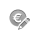 Euro, pencil, coin DarkGray icon