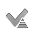 pyramid, checkmark Gray icon