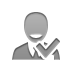 Salesman, checkmark Gray icon
