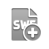 File, Format, swf, Add DarkGray icon