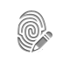 Fingerprint, pencil Gray icon