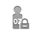 Lock, weight, ounce Gray icon