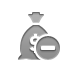 Money, Bag, Dollar, delete Gray icon