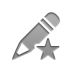 star, pencil Gray icon