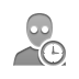 user, awake, Clock Gray icon