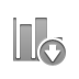 Stats, Down, chart, Bar DarkGray icon