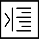 Text, Alignment, symbol, option, lines, Right Alignment, signs, interface, Right Align Black icon