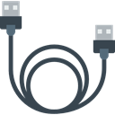 Cable, Device, electronic, Multimedia, Usb, technology Black icon